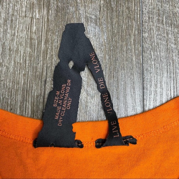 Playboy x Vlone x Playboi Carti Collab Orange T Shirt Size Medium - Picture 3 of 8